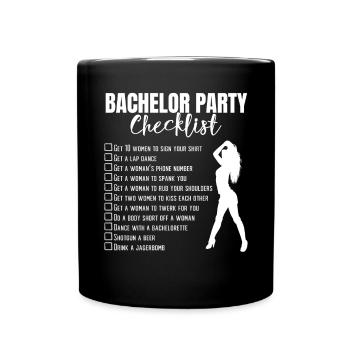 Bachelorette Hen Party Gift - Full Colour Mug - black - Front