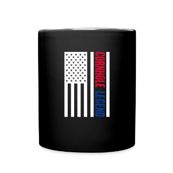 Cornhole Beanbag Sackloch Geschenk - Tasse einfarbig - Schwarz - Vorne