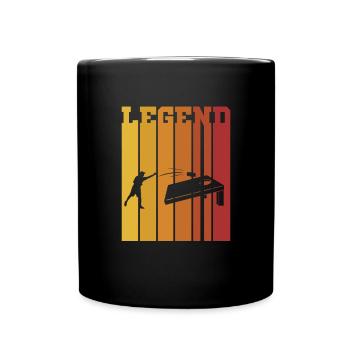 Cornhole Beanbag Sackloch Geschenk - Tasse einfarbig - Schwarz - Vorne