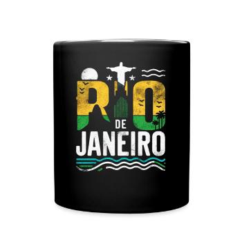 Rio de Janeiro Brasilien - Tasse einfarbig - Schwarz - Vorne