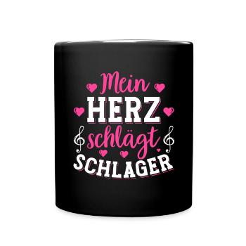 Schlager Tshirt Women's Schlager Party Costume Party - Full Colour Mug - black - Front