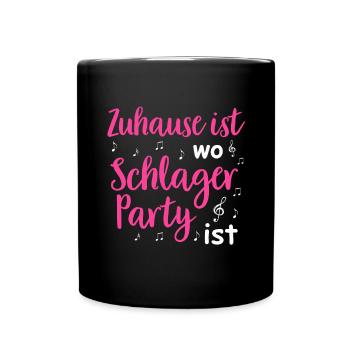 Schlager Tshirt Women's Schlager Party Costume Party - Full Colour Mug - black - Front