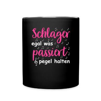 Schlager Tshirt Women's Schlager Party Costume Party - Full Colour Mug - black - Front