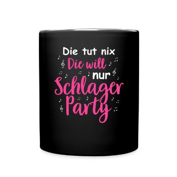 Schlager Tshirt Women's Schlager Party Costume Party - Full Colour Mug - black - Front