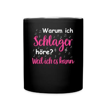 Schlager Tshirt Women's Schlager Party Costume Party - Full Colour Mug - black - Front