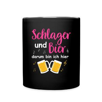 Schlager Tshirt Women's Schlager Party Costume Party - Full Colour Mug - black - Front