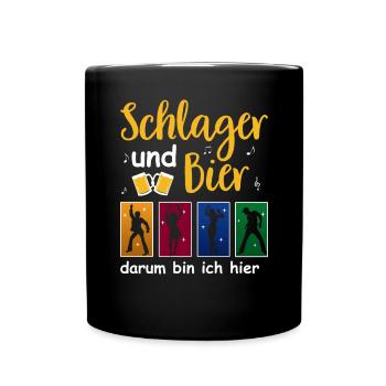 Schlager Tshirt Women's Schlager Party Costume Party - Full Colour Mug - black - Front