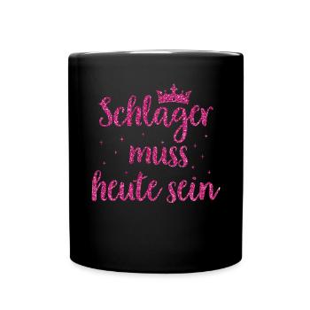 Schlager Tshirt Women's Schlager Party Costume Party - Full Colour Mug - black - Front