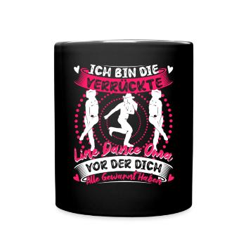 Line Dance Oma Tanzen Cowboystiefel - Tasse einfarbig - Schwarz - Vorne
