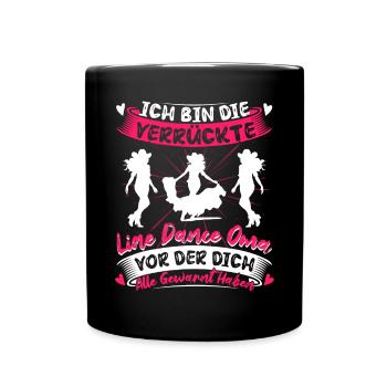 Line Dance Oma Tanzen Cowboystiefel - Tasse einfarbig - Schwarz - Vorne