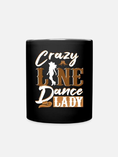 Linedance Crazy Line Dance Lady Cowboyhut - Tasse einfarbig - Schwarz