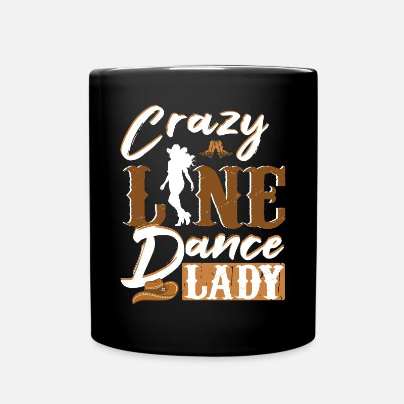 Linedance Crazy Line Dance Lady Cowboyhut - Tasse einfarbig - Schwarz