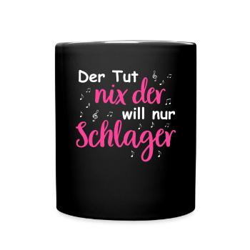 Schlager Tshirt Women's Schlager Party Costume Party - Full Colour Mug - black - Front