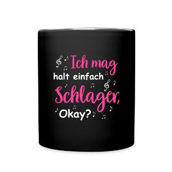 Schlager Tshirt Women's Schlager Party Costume Party - Full Colour Mug - black - Front