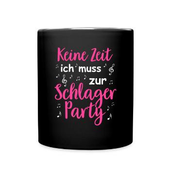 Schlager Tshirt Women's Schlager Party Costume Party - Full Colour Mug - black - Front