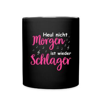 Schlager Tshirt Women's Schlager Party Costume Party - Full Colour Mug - black - Front
