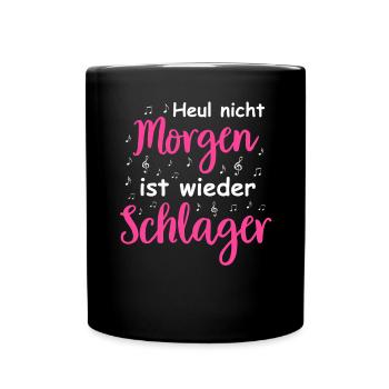 Schlager Tshirt Women's Schlager Party Costume Party - Full Colour Mug - black - Front