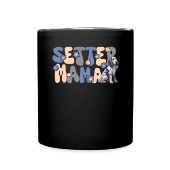 English Blue Setter Groovy Setter Mama - Full Colour Mug - black - Front
