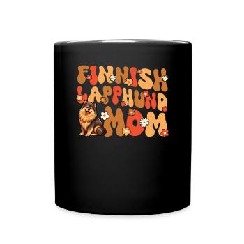 Finnish Lapphund Groovy Lapphund Mom - Tasse einfarbig - Schwarz - Vorne