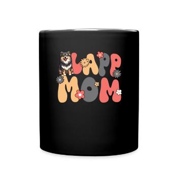 Finnish Lapphund Groovy Lapp Mom - Full Colour Mug - black - Front