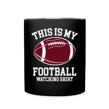 C’est mon maillot de spectateur de football - Mug uni - noir - Devant