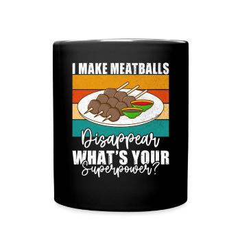Cadeaux pour les amateurs de boulettes de viande - Mug uni - noir - Devant