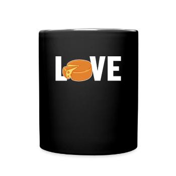 Gouda Liebe Queso Käsehändler Hersteller Liebhaber Gouda - Tasse einfarbig - Schwarz - Vorne