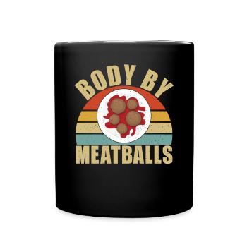 Meatball Lovers Gifts - Tasse einfarbig - Schwarz - Vorne