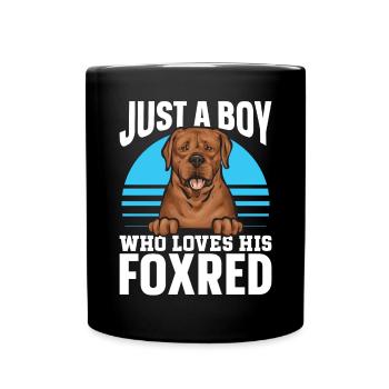 Fuchsroter Labrador Retriever Fox Red Labrador - Tasse einfarbig - Schwarz - Vorne