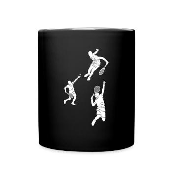 Silhouettes de joueur de squash Joueur de squash - Mug uni - noir - Devant