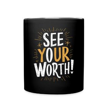 Discover your intrinsic value - Full Colour Mug - black - Front