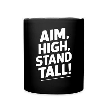 Goals High Are Firm Motivation - Full Colour Mug - black - Front