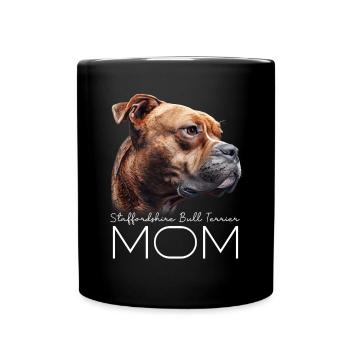 Staffordshire Bull Terrier Mom - Full Colour Mug - black - Front