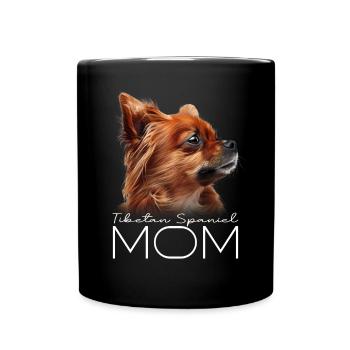 Maman épagneul tibétain - Mug uni - noir - Devant