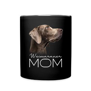 Maman braque de Weimar - Mug uni - noir - Devant