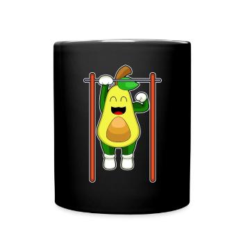 Avocado Bodybuilder Pull-ups Bodybuilding - Full Colour Mug - black - Front
