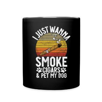 Fumeur de cigares - Mug uni - noir - Devant