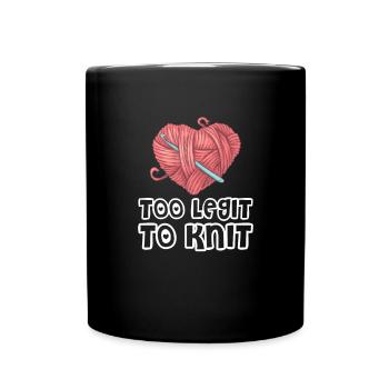 Crochet Knitting Sewing Seamstress Gift - Full Colour Mug - black - Front