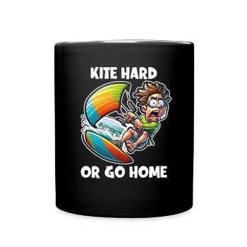 Kitesurfing Kite hard or go home - Full Colour Mug - black - Front