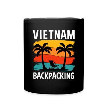 Backpacking vietnam backpacker travel backpack - Full Colour Mug - black - Front