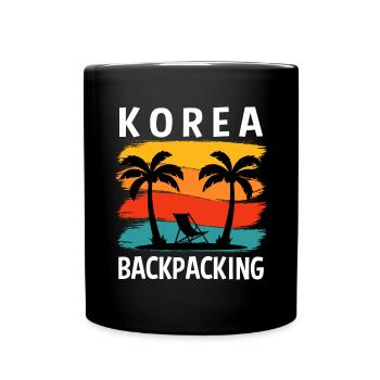 korea backpacking backpacking travel south korea - Full Colour Mug - black - Front