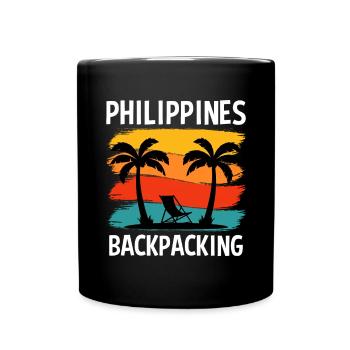 Backpacking Backpacker Philippines Backpack Travel - Full Colour Mug - black - Front