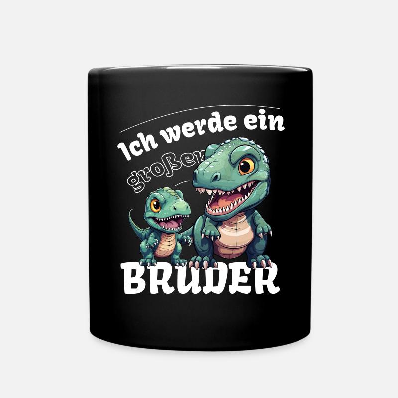 Nachwuchs Verkünden | Ich Werde Großer Bruder 2025 - Tasse einfarbig - Schwarz