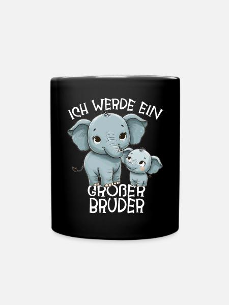 Nachwuchs Verkünden | Ich Werde Großer Bruder 2025 - Tasse einfarbig - Schwarz
