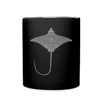 Rochen – Eleganter Schwimmer der Meere - Tasse einfarbig - Schwarz - Vorne