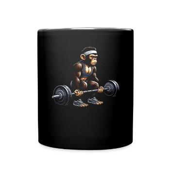 Gym Tshirt Lustig Fitness Workout Fitnessstudio - Tasse einfarbig - Schwarz - Vorne