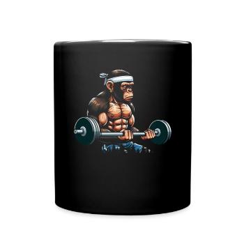 Gym Tshirt Lustig Fitness Workout Fitnessstudio - Tasse einfarbig - Schwarz - Vorne