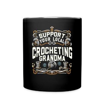 Crochet Crochet Crochet Fil Tricot Vêtements - Mug uni - noir - Devant