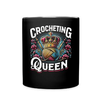 Crocheter Crochet Crocheting Queen Lady Girl - Tasse einfarbig - Schwarz - Vorne