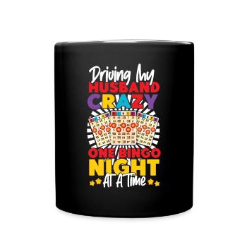 Bingo Player Husband Wife Driving - Full Colour Mug - black - Front